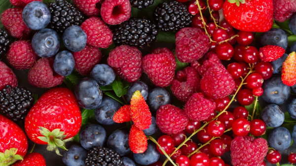 A vibrant mix of fresh berries